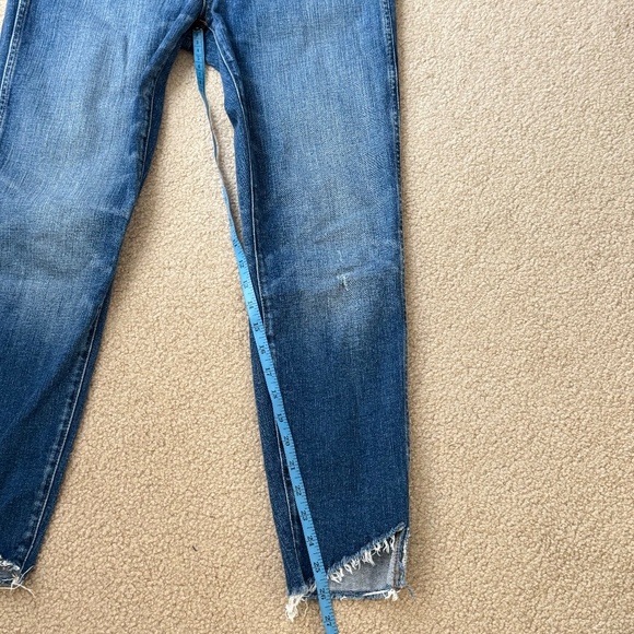 Madewell Jeans 10" Inch High Rise Skinny Raw Hem Medium Wash Stretch Size 29 - Picture 10 of 14
